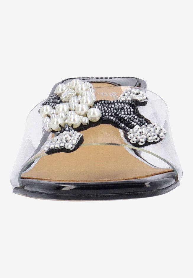 Pewdle Slip-On Sandal, CLEAR BLACK, alternate image number null