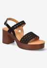 Jud-Italy Sandals, BLACK SUEDE LEATHER, hi-res image number null
