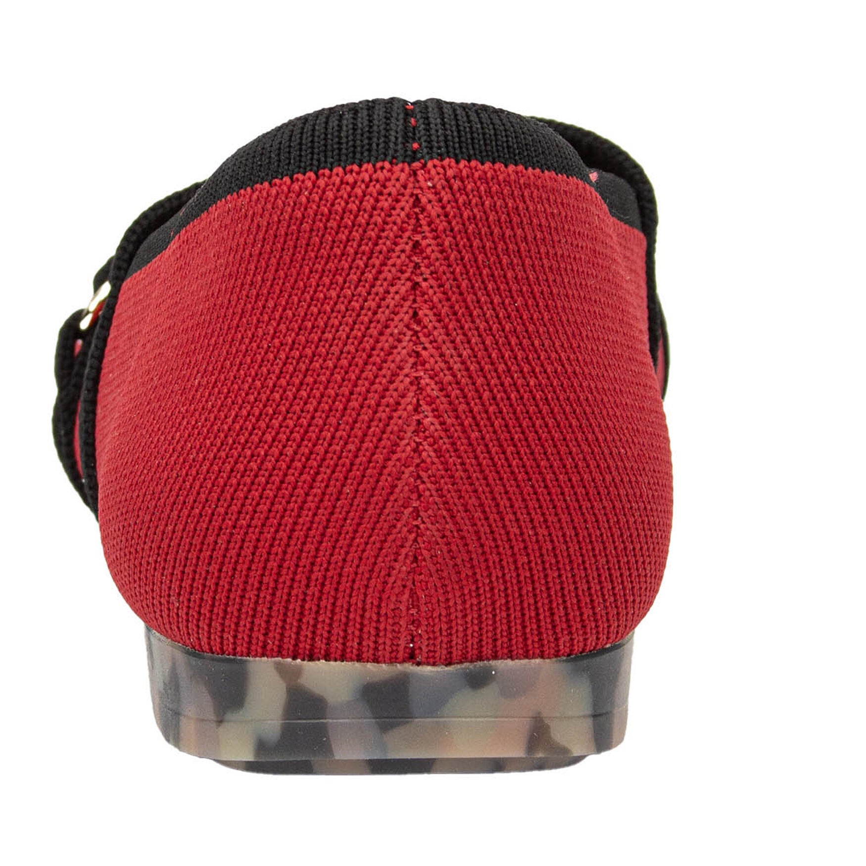 Nicolette Zig Zag Stretch Knit Flat, RED KNIT, on-hover image number 1