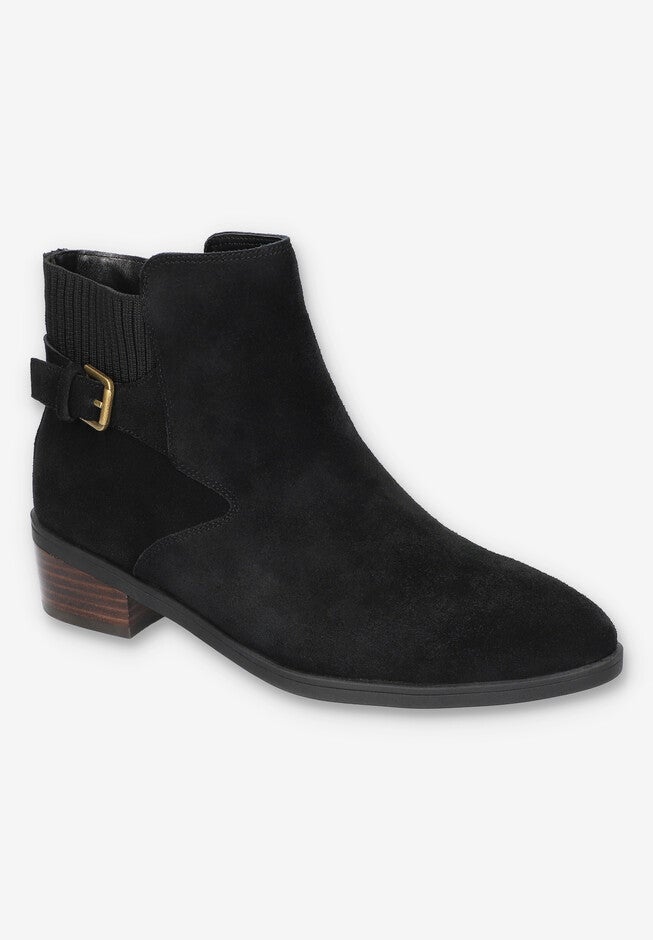 Dora Bootie, BLACK SUEDE LEATHER, hi-res image number null