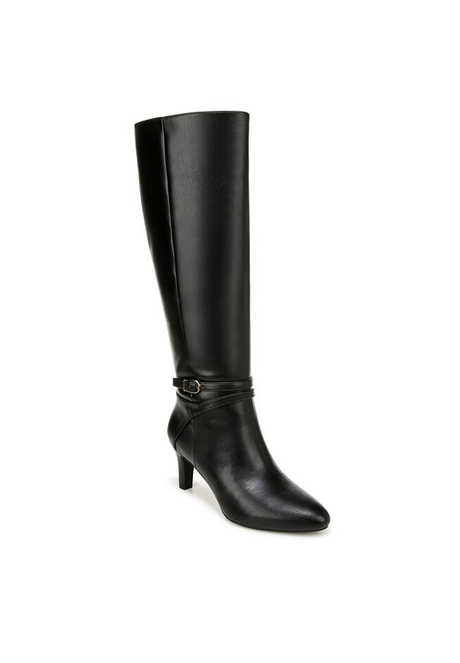 Guild Tall Boot, BLACK FAUX LEATHER, hi-res image number null