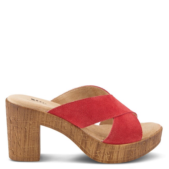 Blanchar Slide Sandal, RED SUEDE, alternate image number null