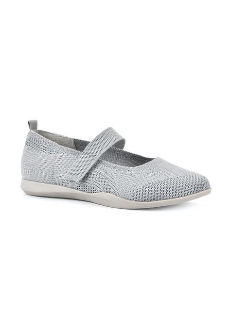Cliffs Playful Mary Jane Flat, LIGHT GREY KNIT, hi-res image number null
