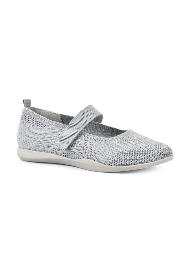 Cliffs Playful Mary Jane Flat, LIGHT GREY KNIT, hi-res image number 0