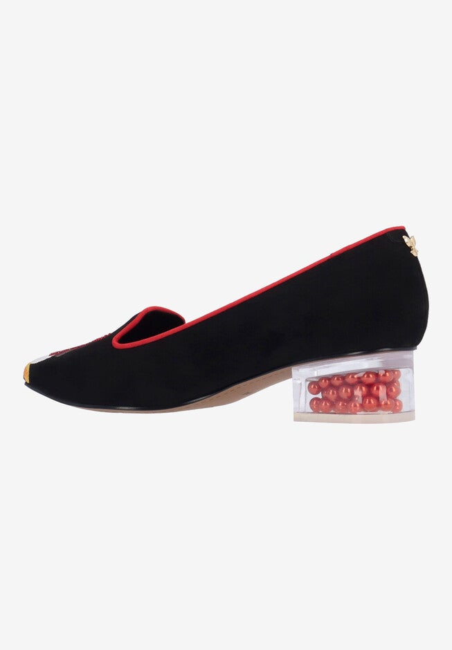 Pingwen Slip-On Pump, BLACK RED WHITE, alternate image number 5