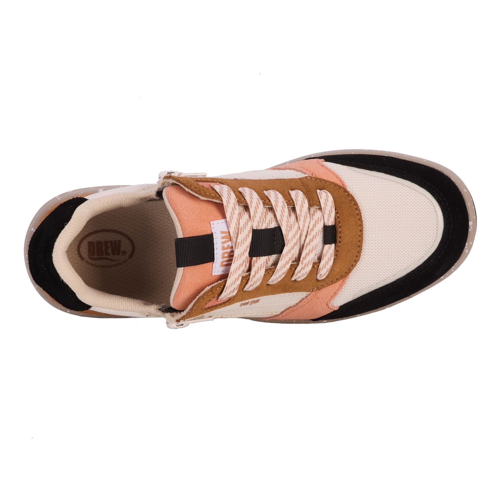 Happy Double Zip Sneaker, BLACK AND TAN, alternate image number 5