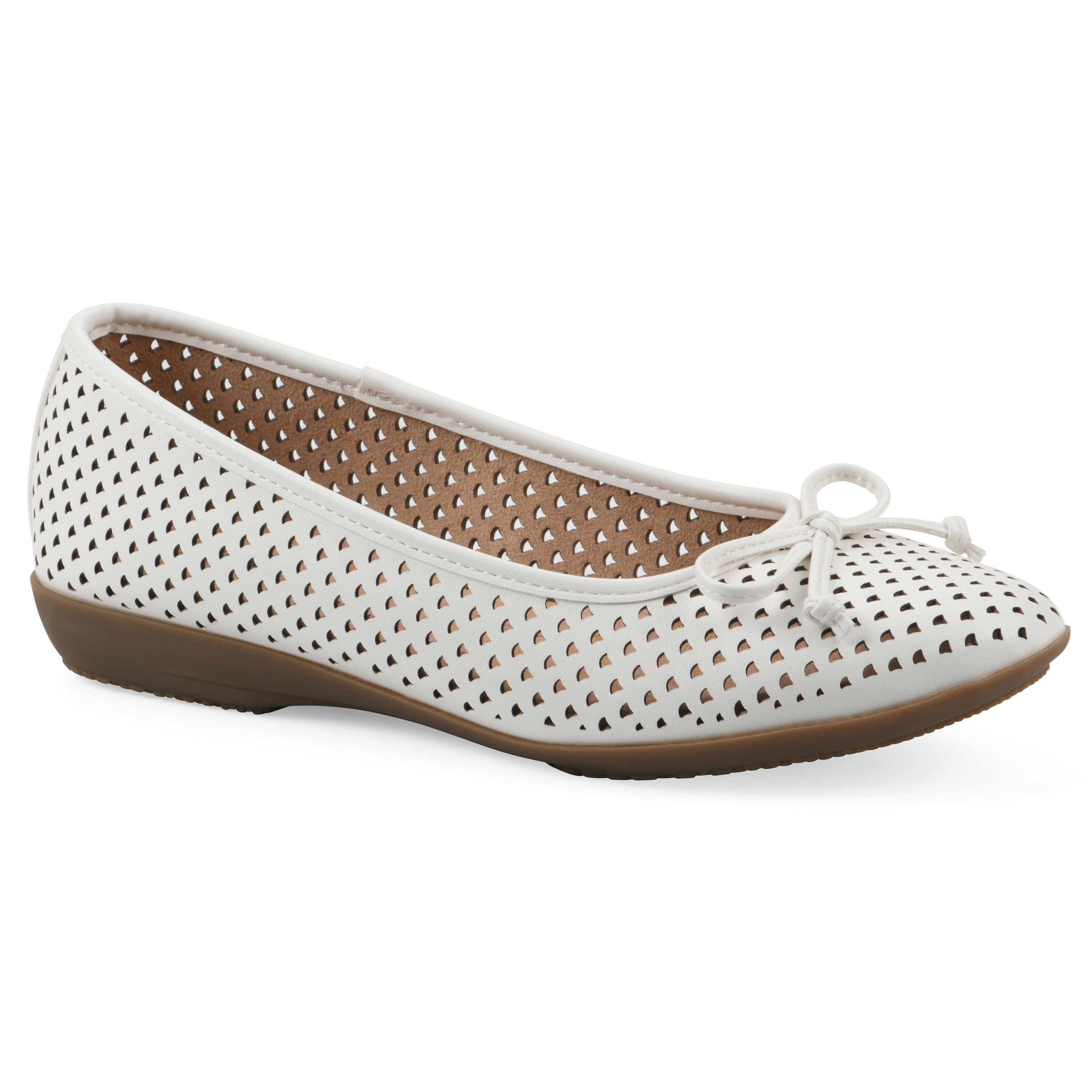 Carris Ballet Flat, WHITE SMOOTH, hi-res image number 0