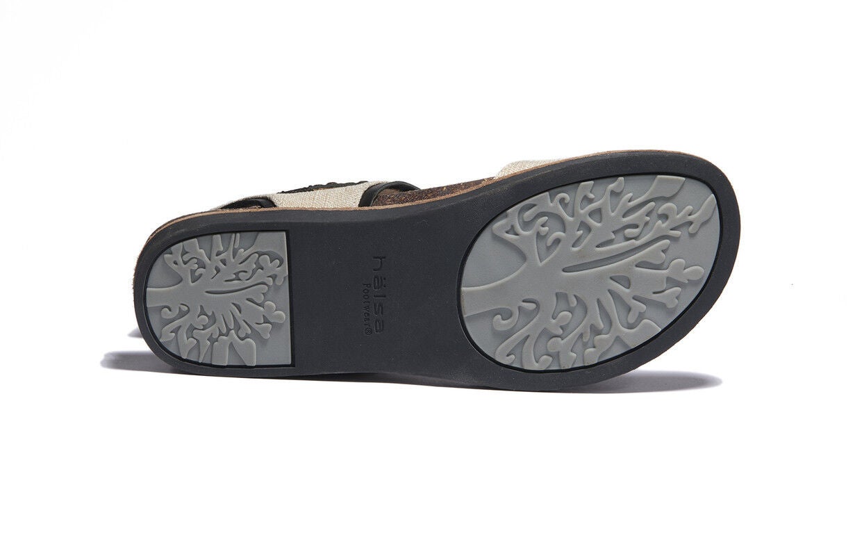 Bari Cork Bottom Sandal, BLACK, alternate image number 4