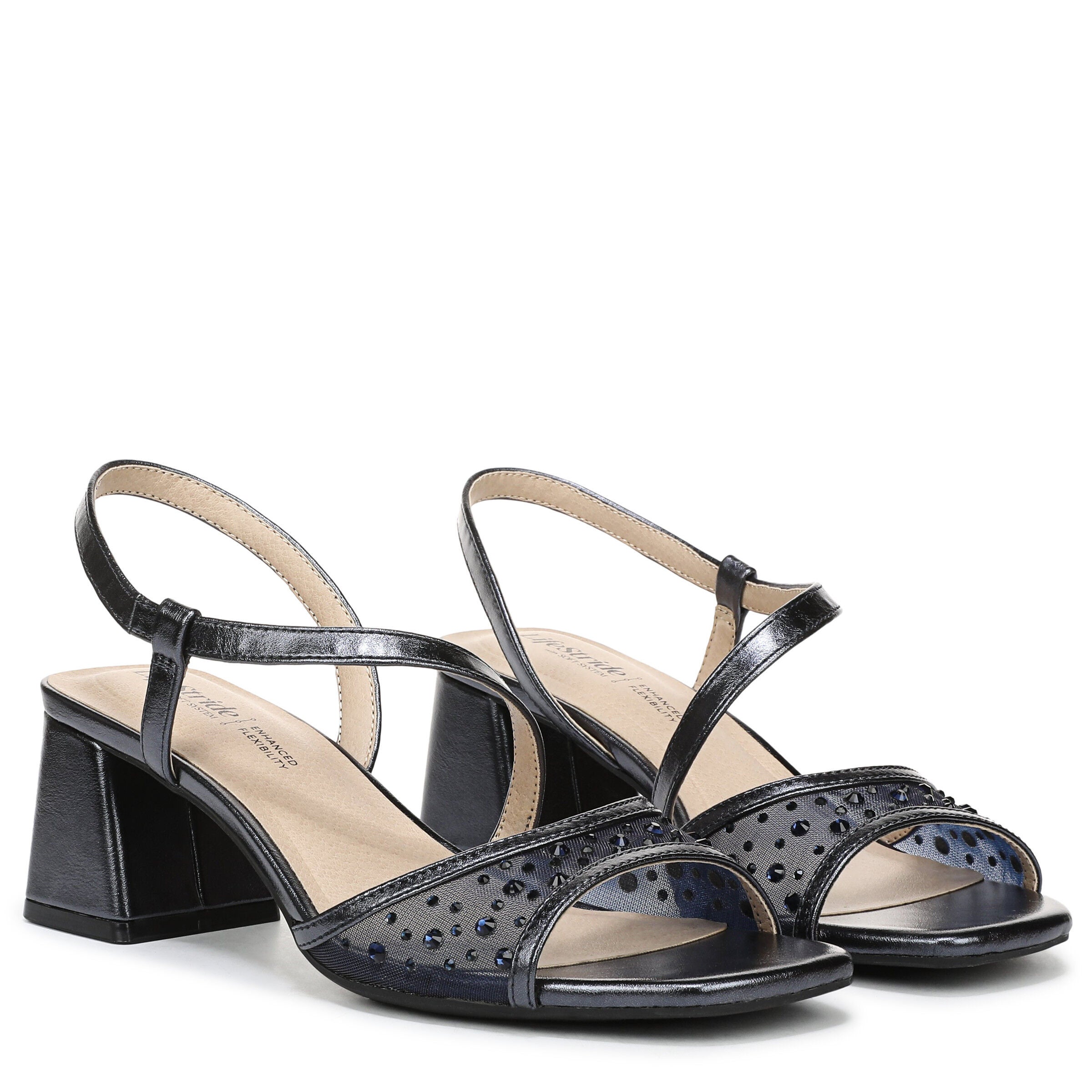 Cheyenne Slingback Sandal, LUX NAVY, alternate image number 2
