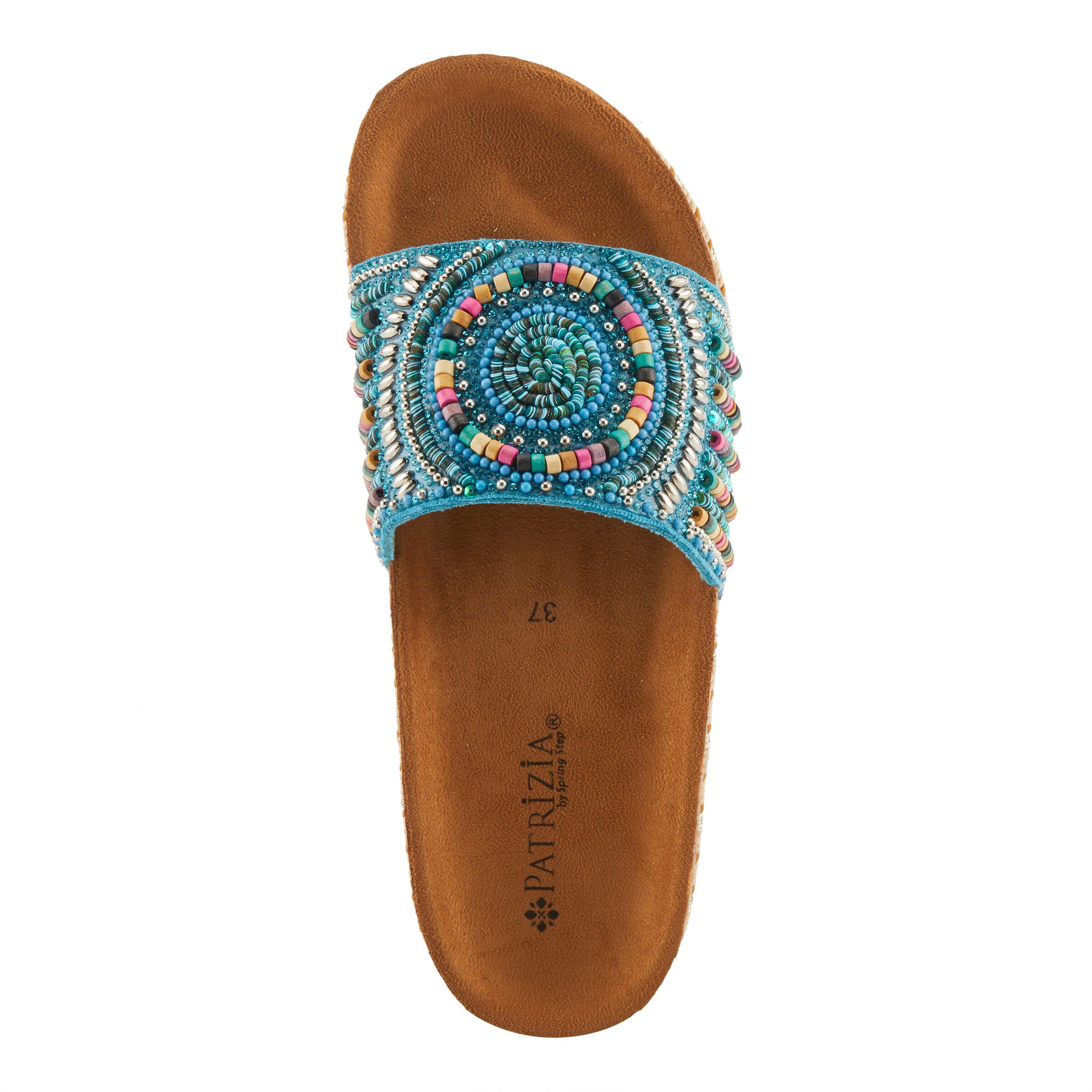 Swirla Slide Sandal, TURQUOISE MULTI, alternate image number 3