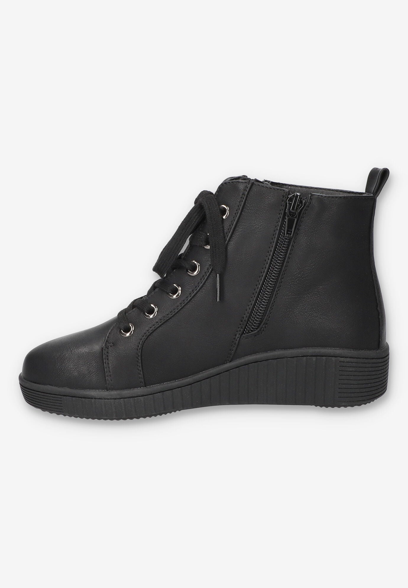Hollyann Slip-Resistant Ankle Boot, BLACK BURNISHED, alternate image number 4