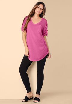 Plus Size V Neck Tops