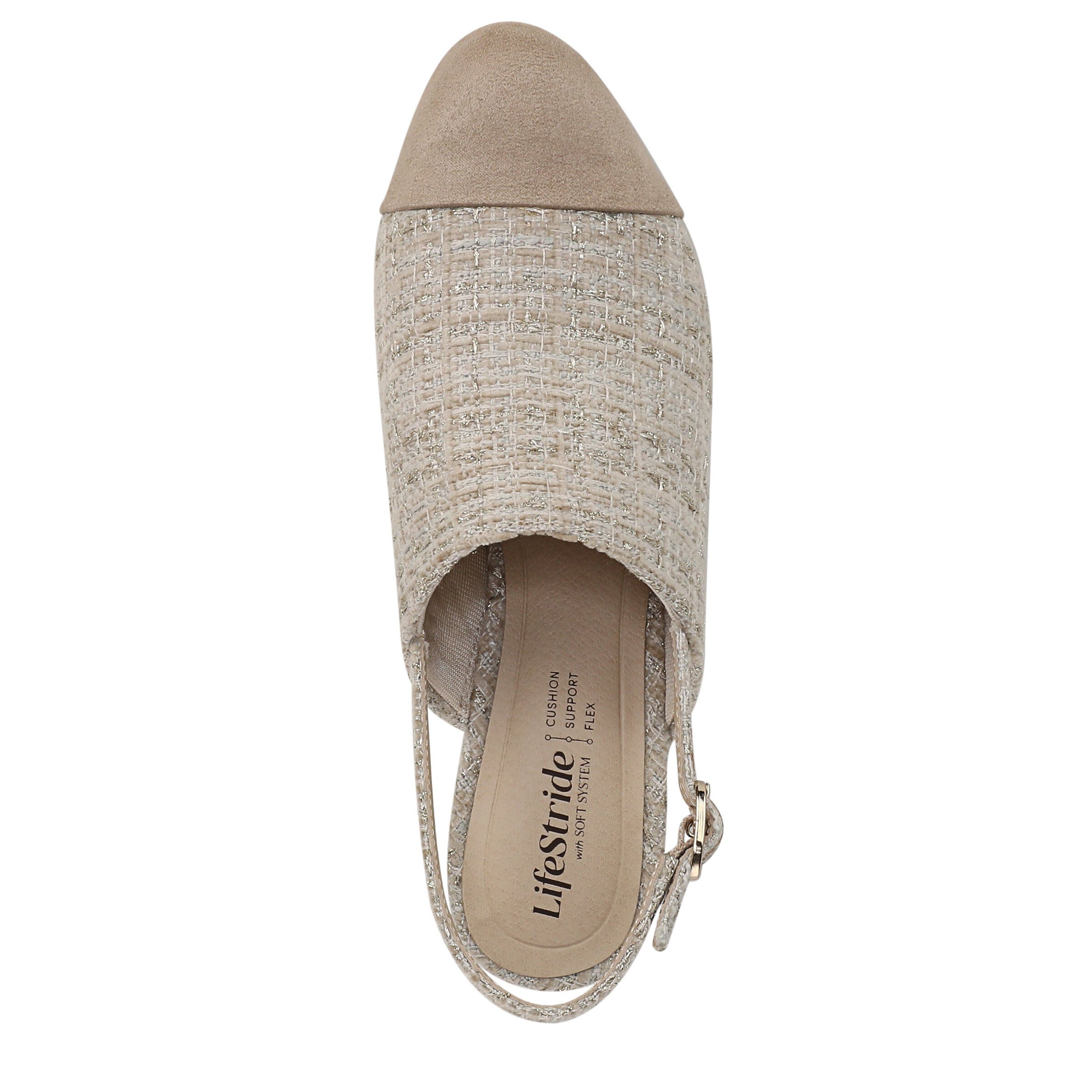 Tessa Slingback Pump, DOVER LIGHT TAN, alternate image number 6