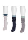 3 Pair Slouch Slippers Socks, , alternate image number null