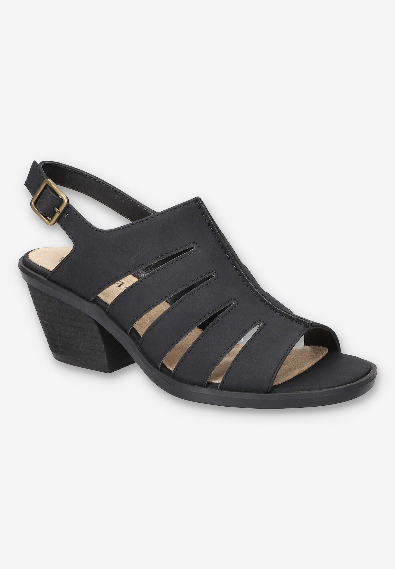 Rhodes Heeled Sandal, BLACK, hi-res image number 0