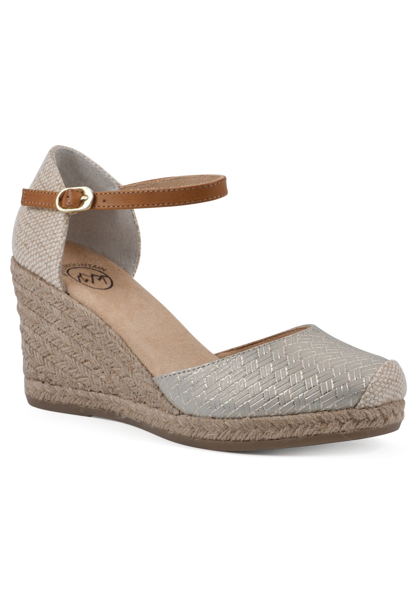 White Mountain Mamba Espadrilles, GOLD METALLIC SMOOTH, hi-res image number 0