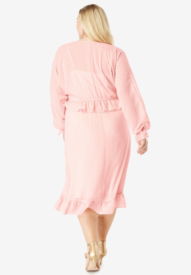 Ruffle Drawstring Dress with Tassels, , on-hover image number null