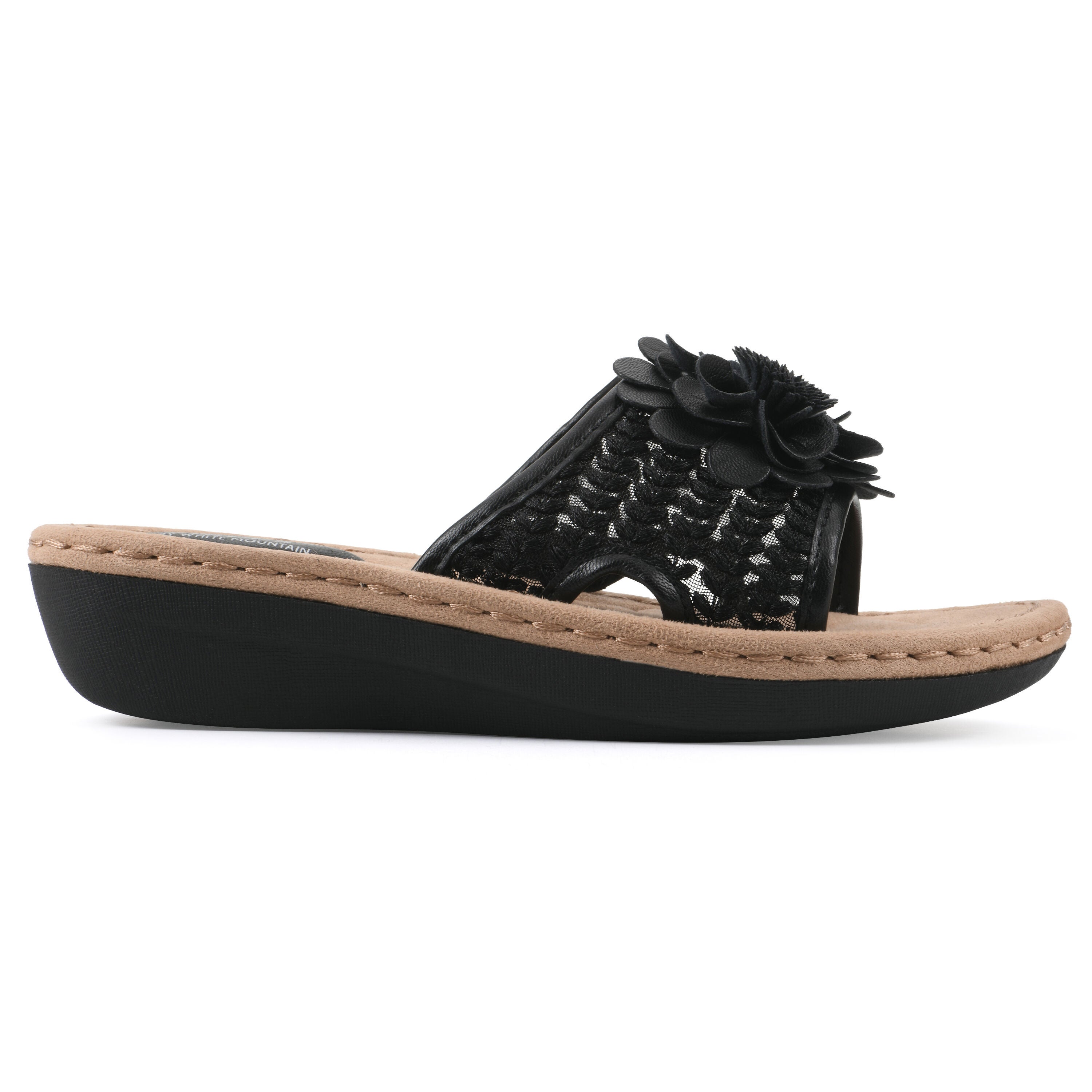 Chill 2 Wedge Slide Sandal, BLACK FABRIC, alternate image number 2