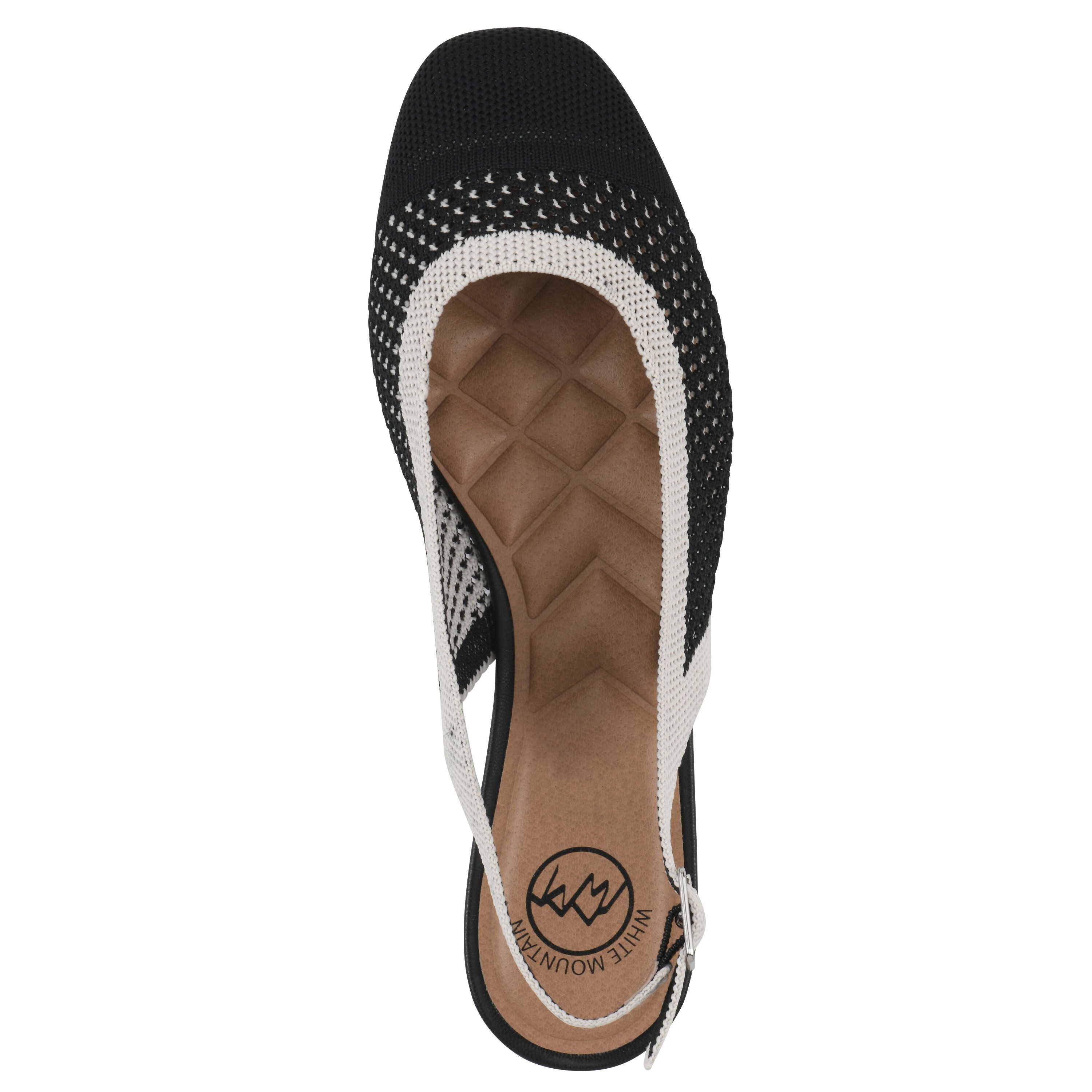 Bonie Sling Back Flat, BLACK CREAM MULTI, alternate image number 4