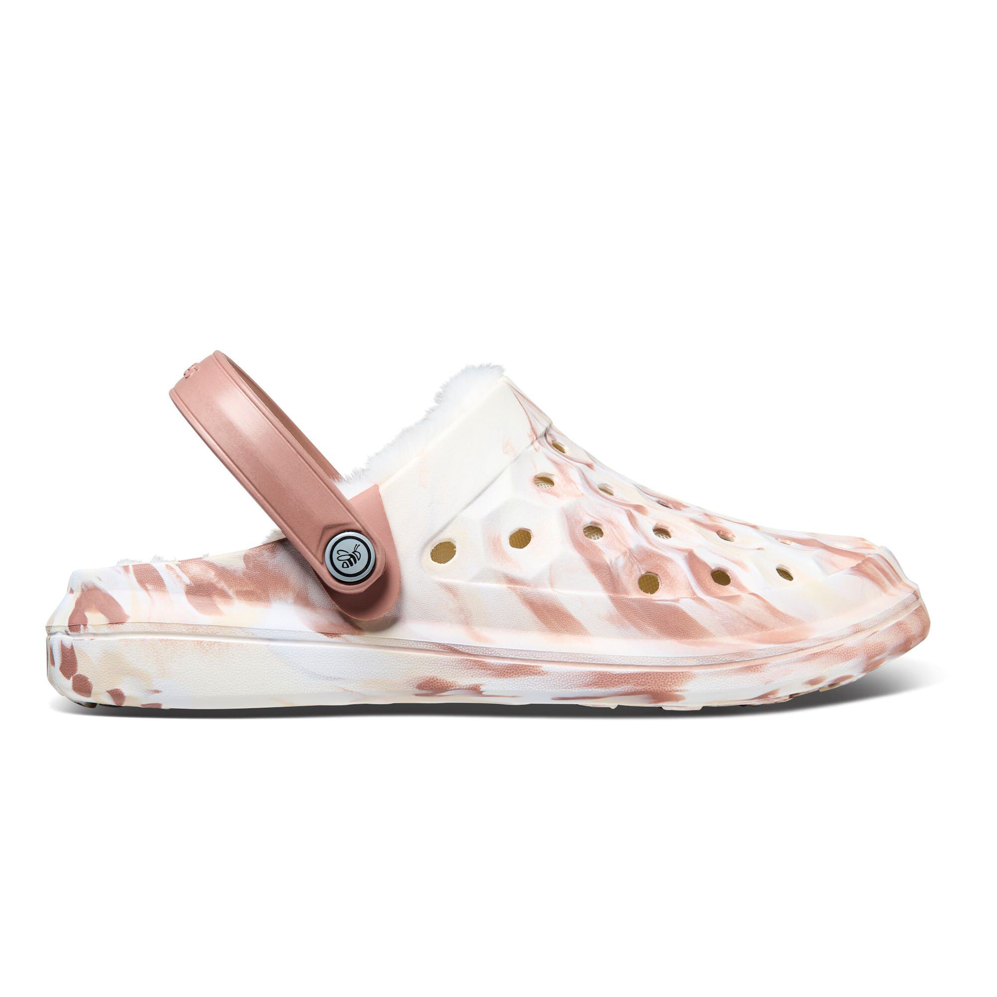 Varsity Lined Clog, WHITE BROWN, alternate image number 2