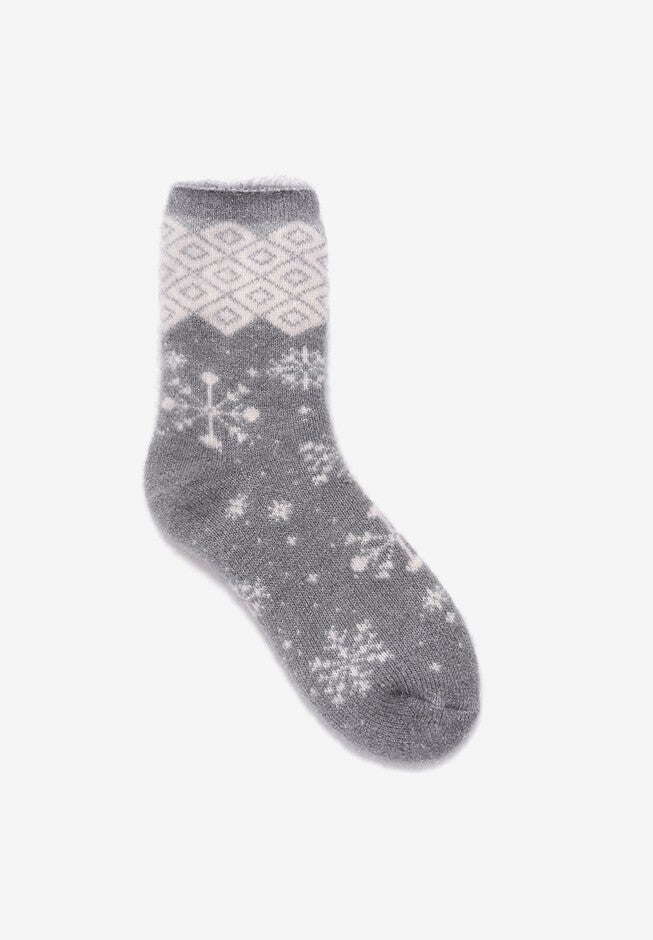 Novelty Heat Retainer Thermal Insulated Socks, GREY, hi-res image number 0