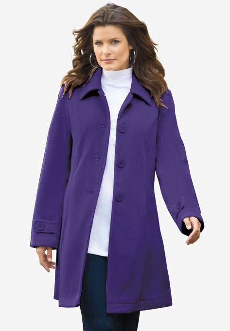 Plush Fleece Jacket, MIDNIGHT VIOLET, hi-res image number null