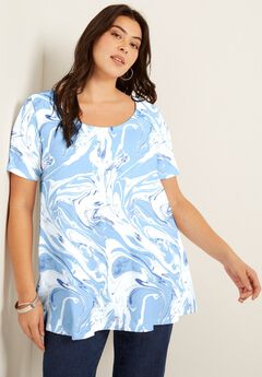 Plus Size Short Sleeve Tunics