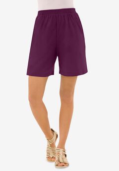 Plus Size Soft Knit Pull-On Short