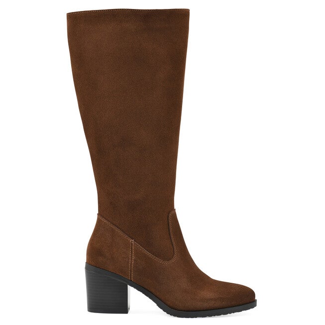 Tater Wide Calf Heeled Tall Shaft Boot, HAZEL, alternate image number null