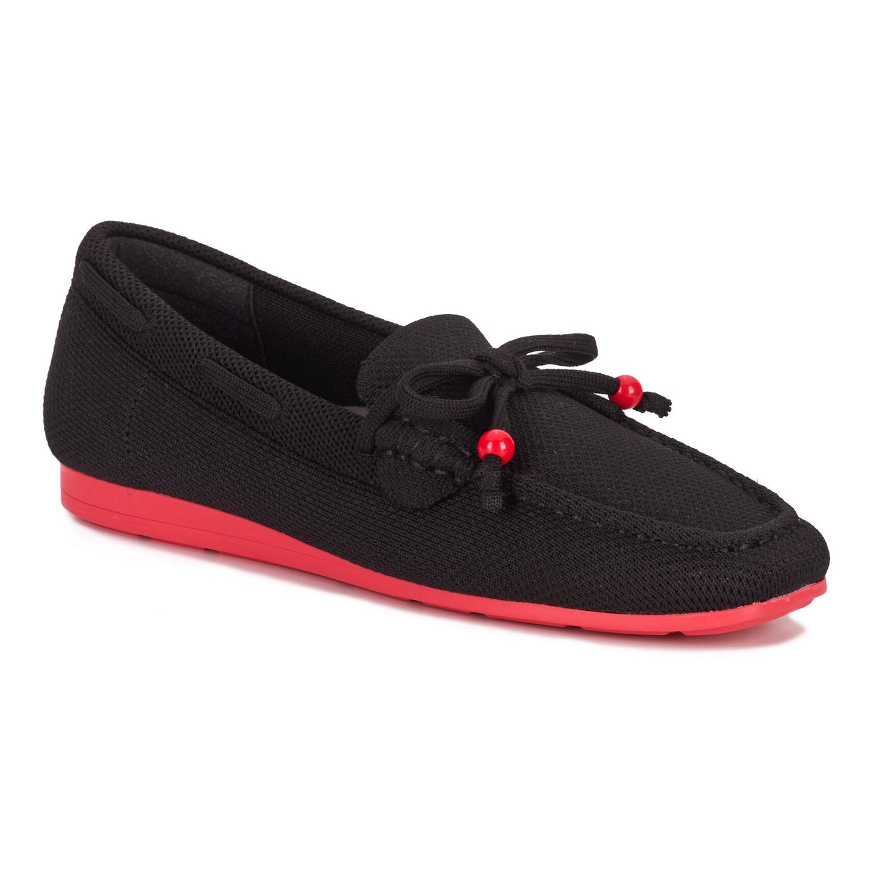 Neve Flat Knit Moccasin, BLACK KNIT, alternate image number 7