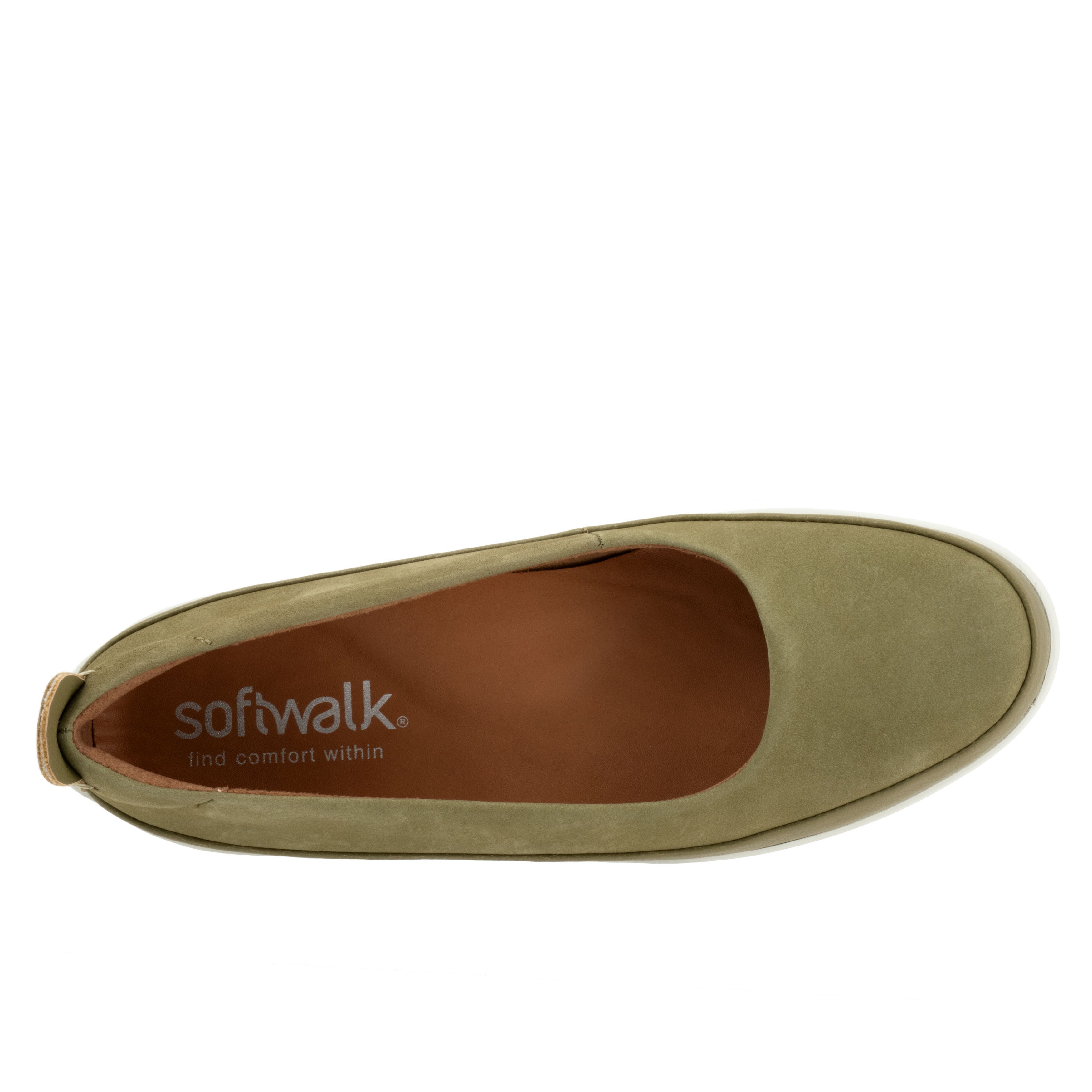 Disa Flat, OLIVE NUBUCK, alternate image number 3