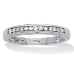.13 TCW Diamond Sterling Silver Wedding Ring