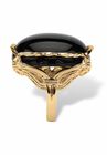 Gold-Plated Onyx Ring, , on-hover image number 1