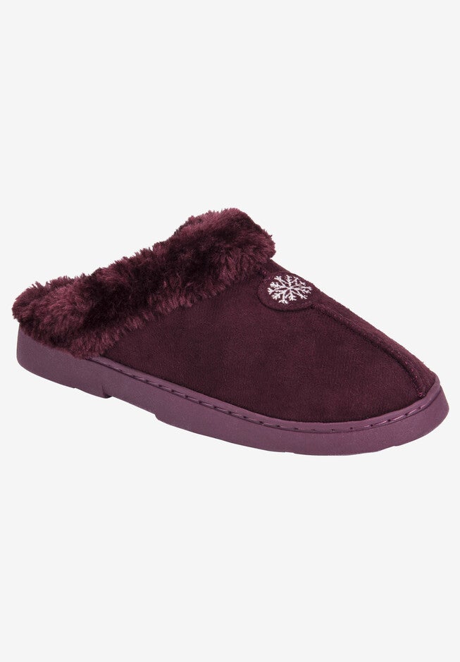 Clog with Fur Lining by Muk Luks®, BURGUNDY, hi-res image number 0