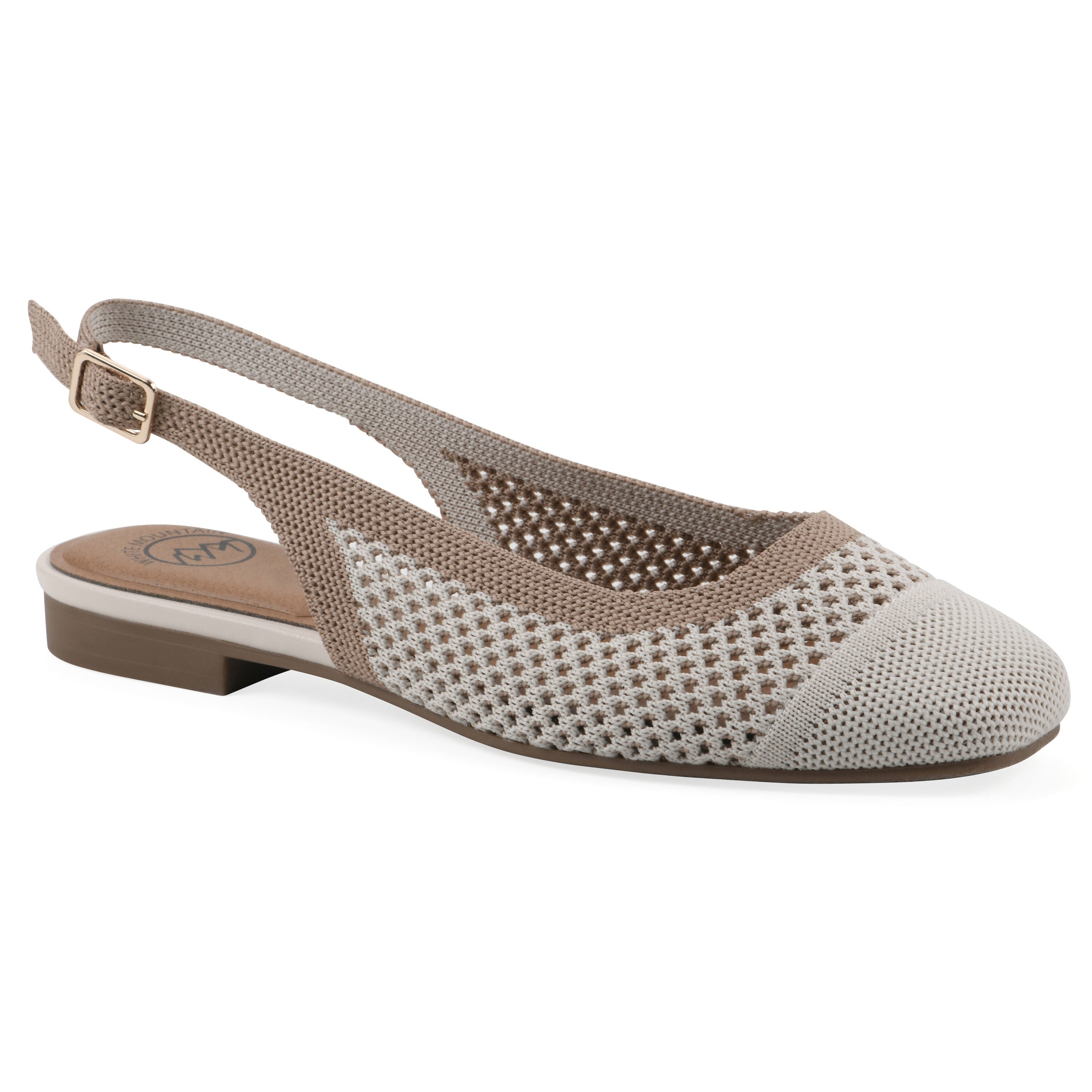 Bonie Sling Back Flat, CREAM TAN MULTI, hi-res image number 0