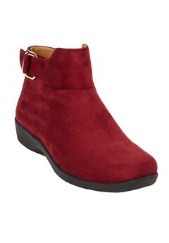 Low Heel Suede Booties