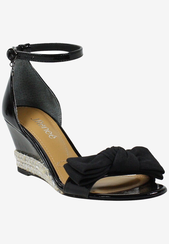 Dariann Sandals, BLACK PATENT GROSGRAIN, hi-res image number null