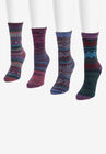 4 Pack Fairisle Crew Socks, , alternate image number null