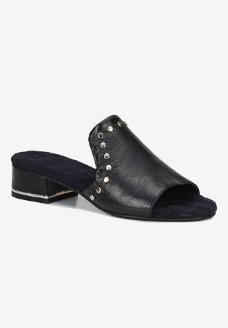 Bizzy Sandal, BLACK TUMBLED LEATHER, hi-res image number 0