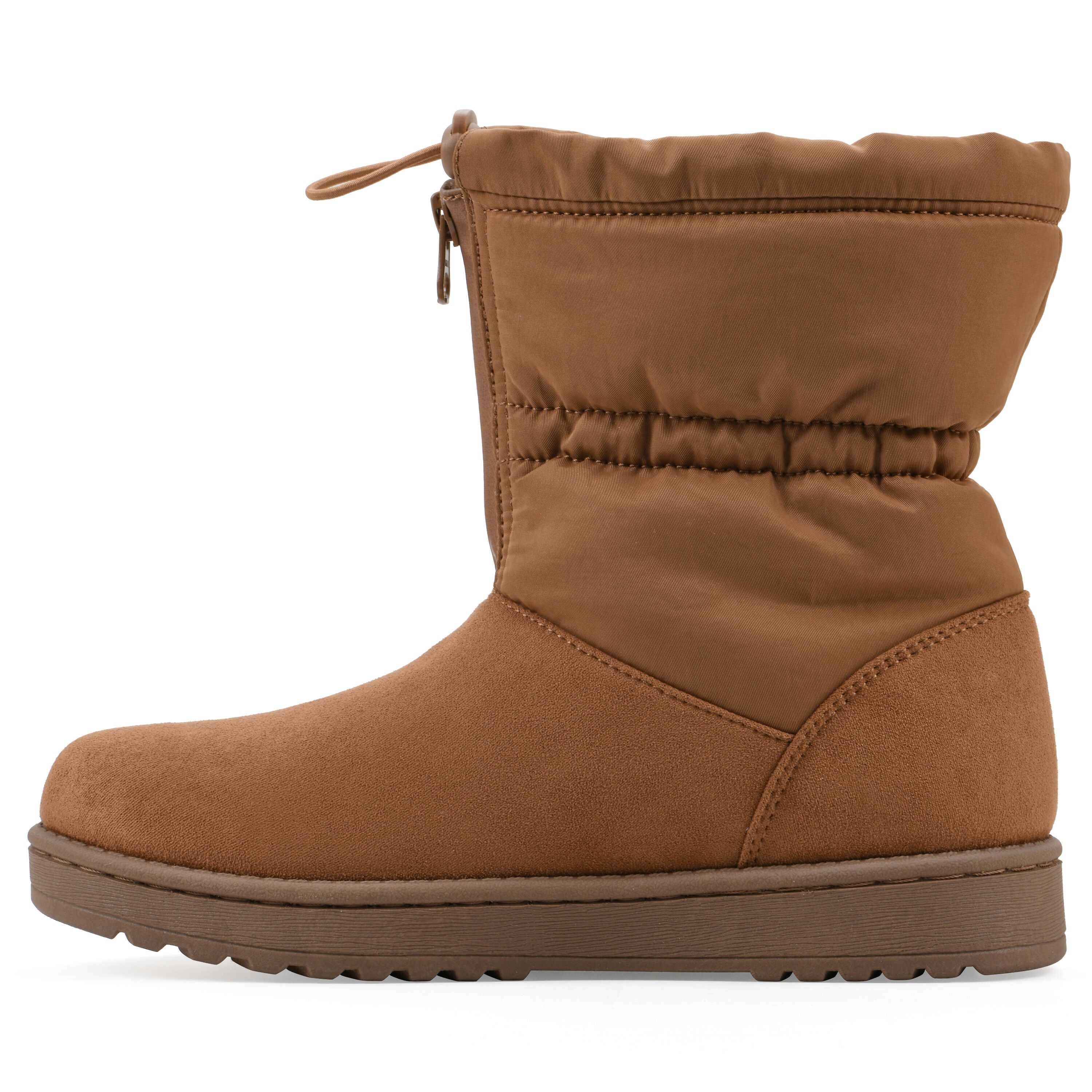Issy Faux Fur-Lined Bootie, CHESTNUT FABRIC, alternate image number 3