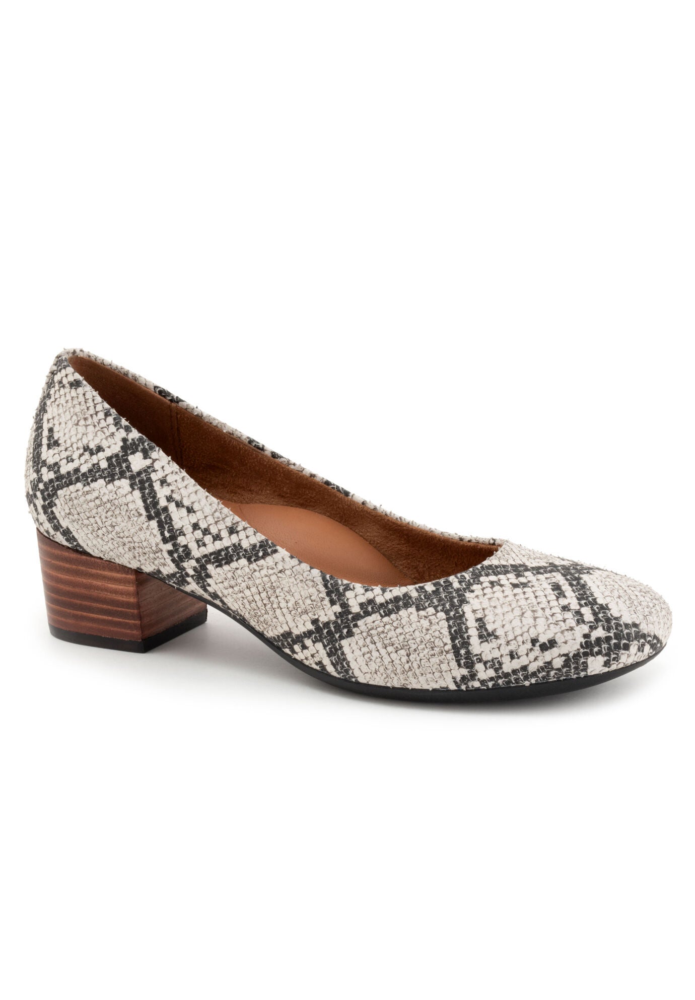 Lynn Heeled Pump, BLACK WHITE SNAKE, hi-res image number 0