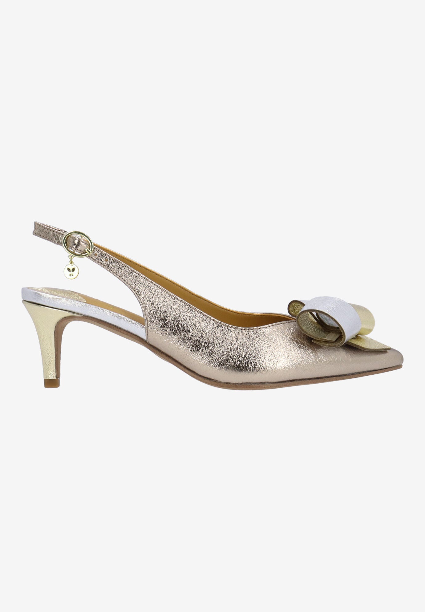 Delara Sling Back Pump, TAUPE GOLD SILVER, alternate image number 3