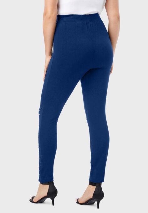 Rhinestone And Pearl Legging, , on-hover image number null