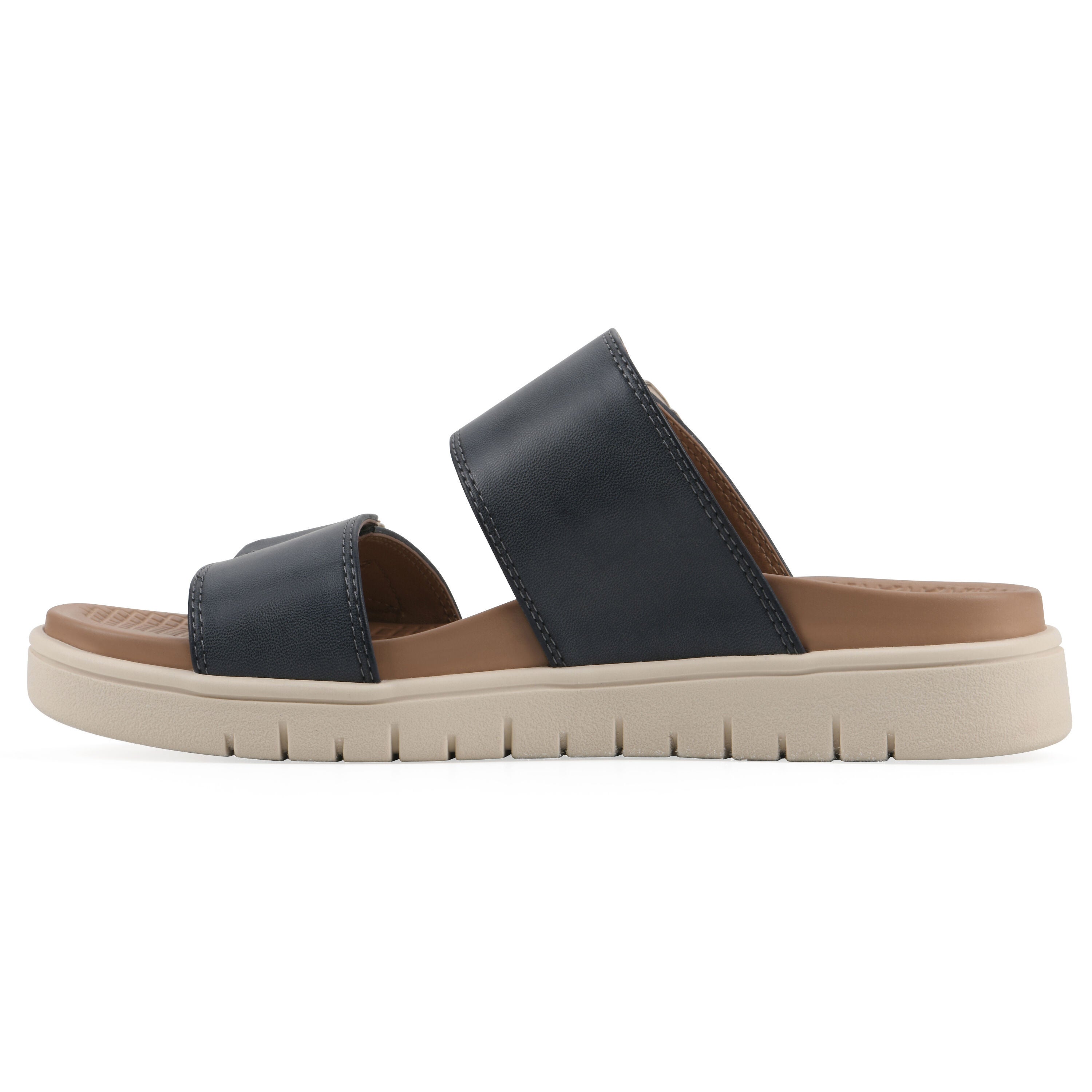 Namaste FOM Recovery Slide Sandal, NAVY SMOOTH, alternate image number 3
