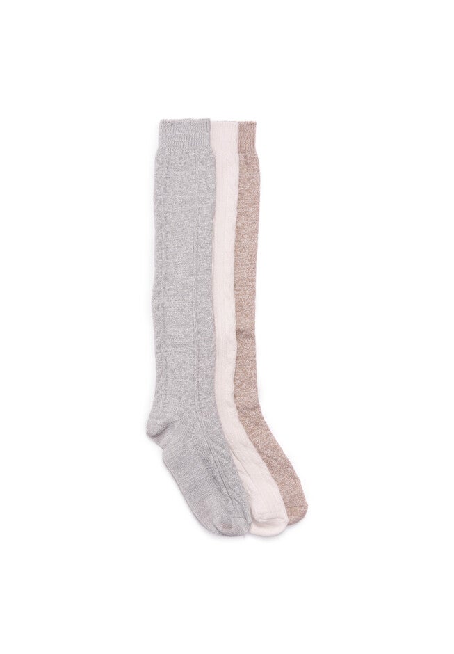 3 Pair Pack Slippers Socks, LIGHT NEUTRAL, hi-res image number null