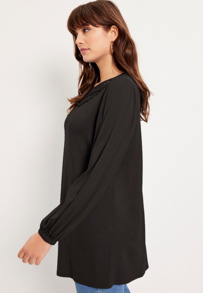 Crochet Scoop-Neck Tunic, , alternate image number 1