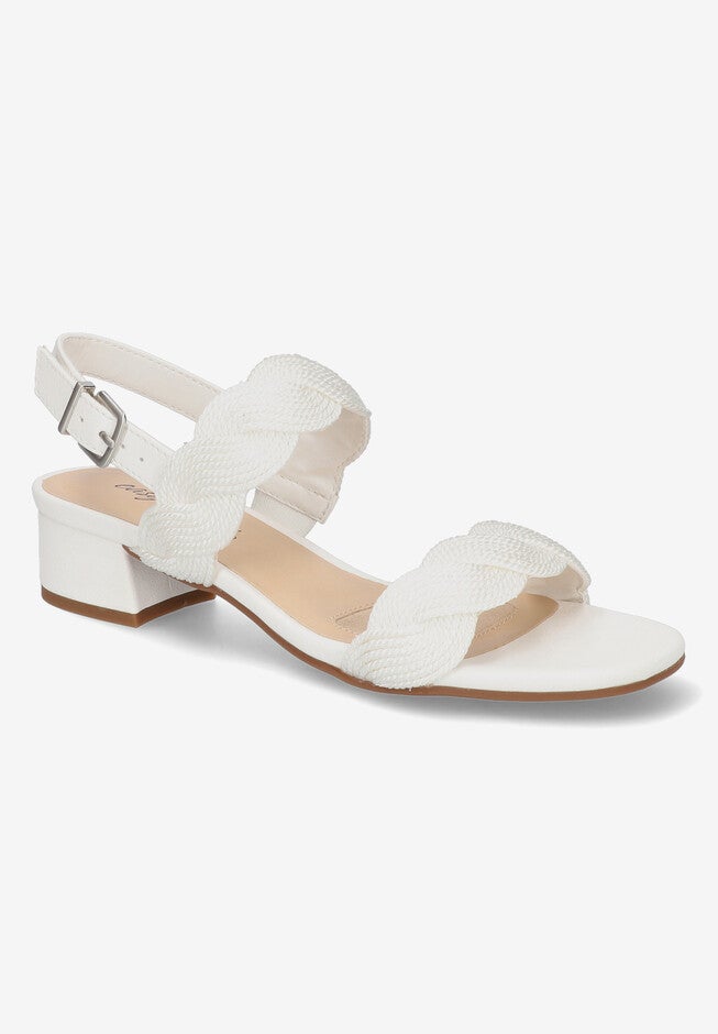 Charee Slingback Sandal, WHITE WOVEN, hi-res image number 0