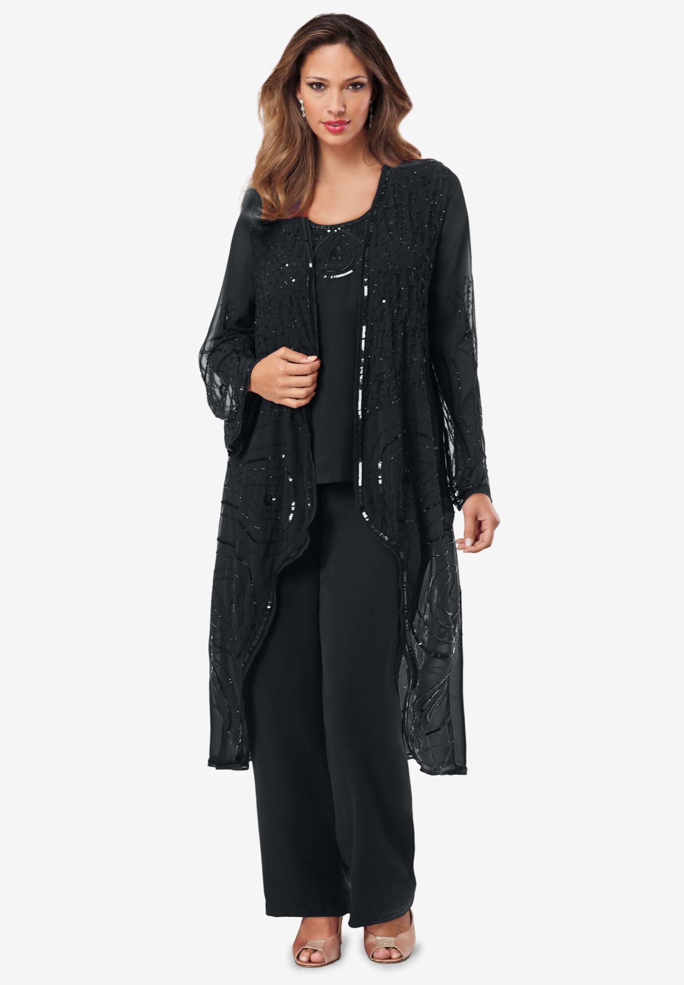 Mauve Classy Designer Semi-Stitched Pant Suit With Multi Thread Embroidery Hand Work main image 1