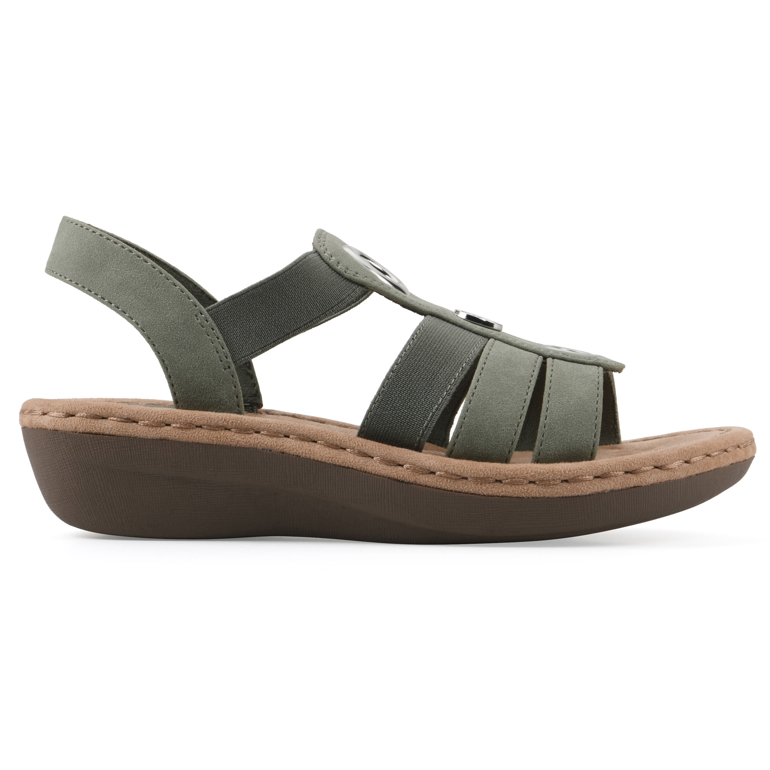 Casimir Mini Wedge Sandal, SAGE NUBUCK, alternate image number 2