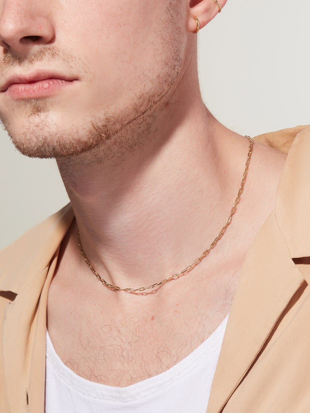 Laura Slim Link Chain Necklace, GOLD, alternate image number 4